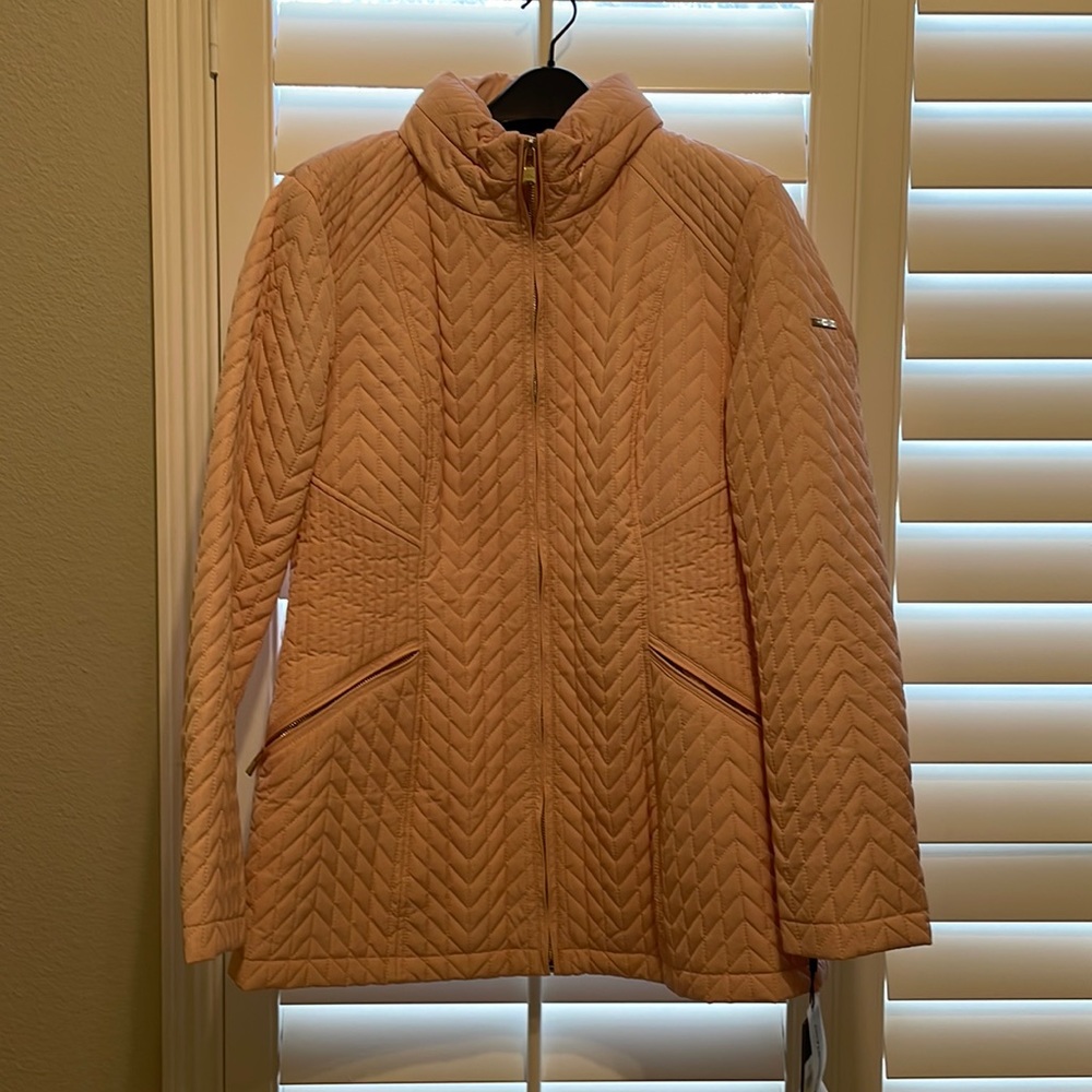 Karl Lagerfeld, NWT Blush Jacket Water Resistant M